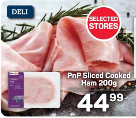 PnP Sliced Cooked Ham 200g