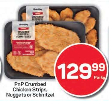 PnP Crumbed Chicken Strips, Nuggets or Schnitzel