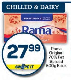 Rama Original 70% Fat Spread 500g Brick