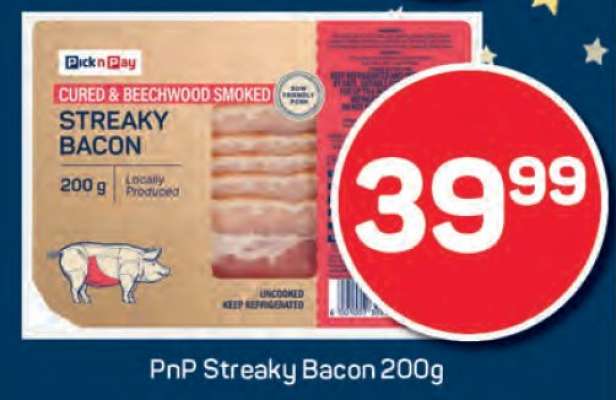 PnP Streaky Bacon 200g