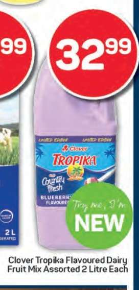 Clover Tropika Flavoured Dairy Fruit Mix Assorted 2 Litre Each