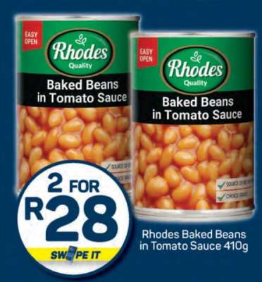 Rhodes Baked Beans in Tomato Sauce 410g