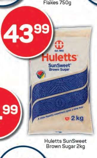 Huletts SunSweet
Brown Sugar 2kg
