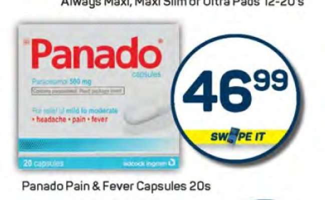 Panado Pain & Fever Capsules 20s