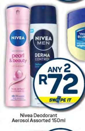 Nivea Deodorant Aerosol Assorted 150ml