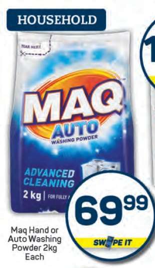 Maq Hand or Auto Washing Powder 2kg Each