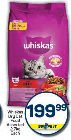 Whiskas Dry Cat Food
Assorted 2.7kg Each