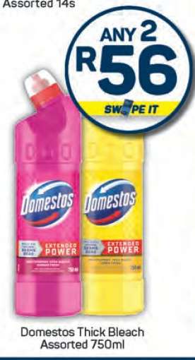 Domestos Thick Bleach Assorted 750ml
