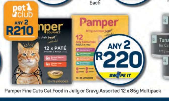 Pamper Fine Cuts Cat Food in Jelly or Gravy Assorted 12 x 85g Multipack