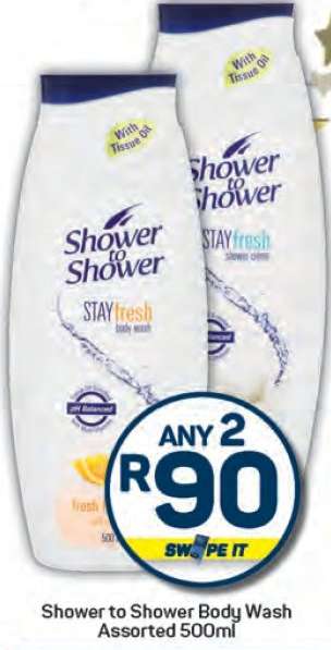 Shower To Shower Body Wash Assorted 500ml