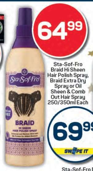 Sta-Sof-Fro Braid Hi Sheen Hair Polish Spray