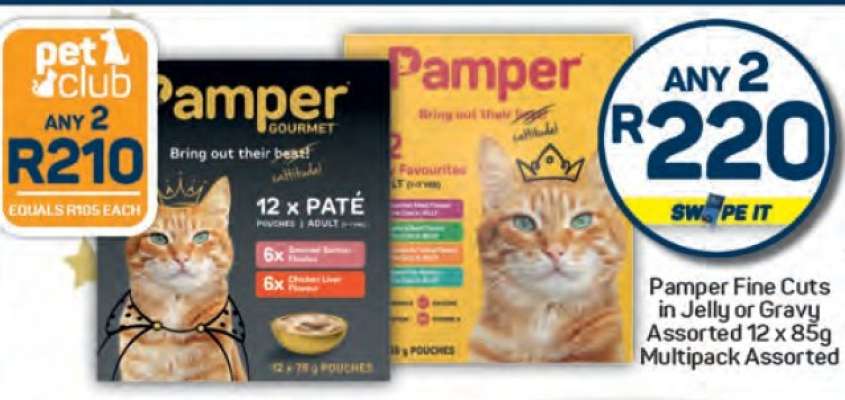 Pamper Fine Cuts in Jelly or Gravy Assorted 12 x 85g Multipack Assorted