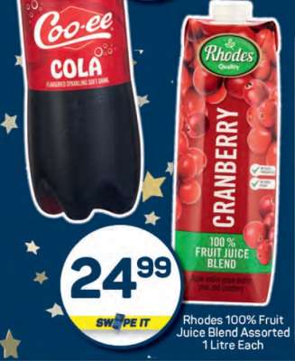 Rhodes 100% Fruit Juice Blend Assorted