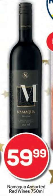 Namaqua Assorted Red Wines 750ml