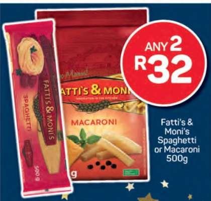 Fatti's & Moni's Spaghetti or Macaroni 500g