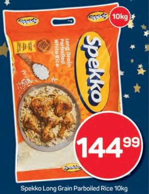 Spekko Long Grain Parboiled Rice 10kg