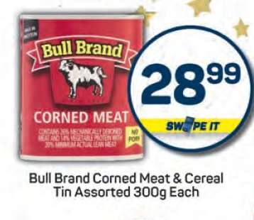 Bull Brand Corned Meat & Cereal Tin Assorted 300g Each