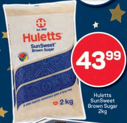 Huletts SunSweet
Brown Sugar 2kg