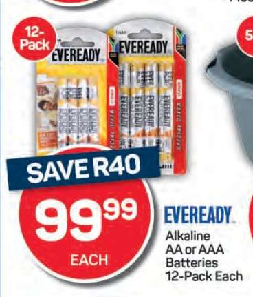 EVEREADY Alkaline AA or AAA Batteries