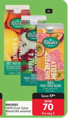 RHODES 100% FRUIT JUICE BLEND all variants