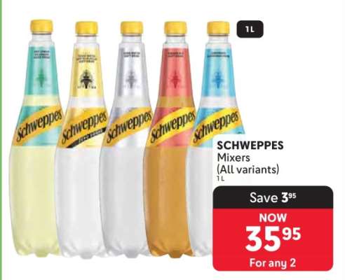SCHWEPPES Mixers (All variants)