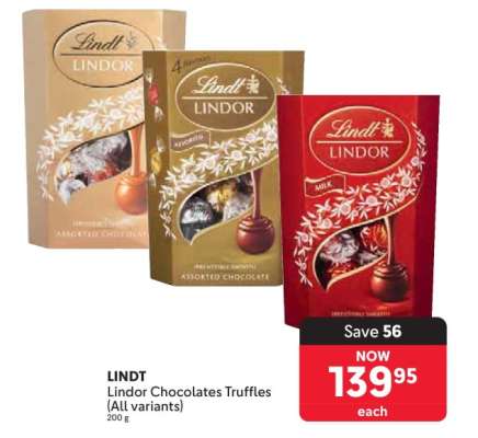 LINDT Lindor Chocolates Truffles (All variants)