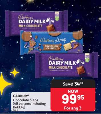 Cadbury Chocolate Slabs