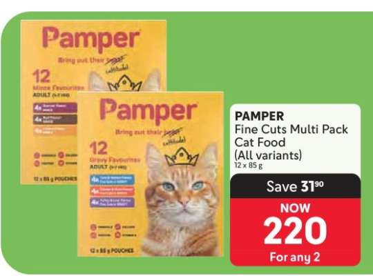 PAMPER Fine Cuts Multi Pack Cat Food (All variants)