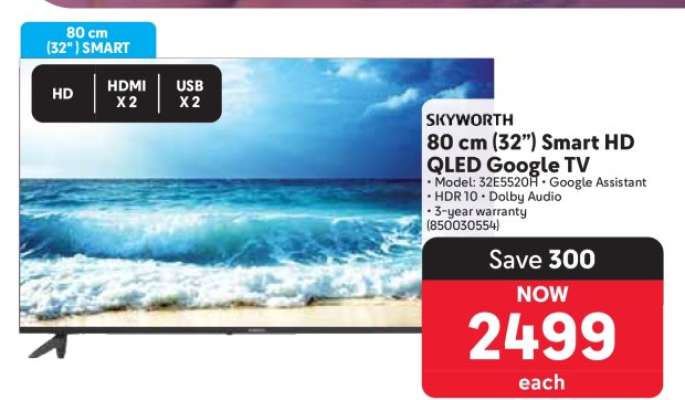 Skyworth 80 cm (32") Smart HD QLED Google TV