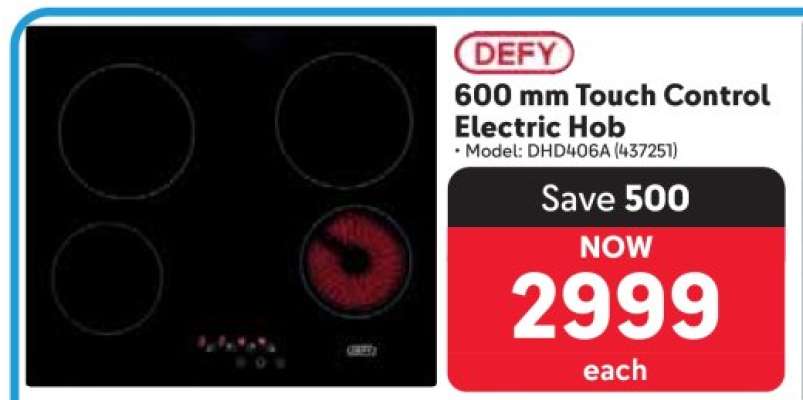 DEFY 600 mm Touch Control Electric Hob