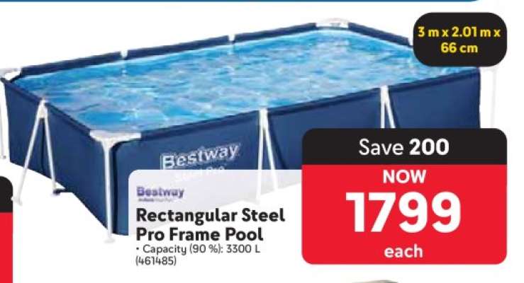 Bestway Rectangular Steel Pro Frame Pool