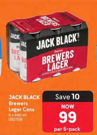 JACK BLACK Brewers Lager Cans