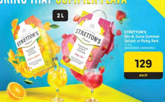 STRETTON'S Gin & Juice Summer Splash or Ruby Red