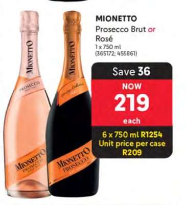 MIONETTO Prosecco Brut or Rosé