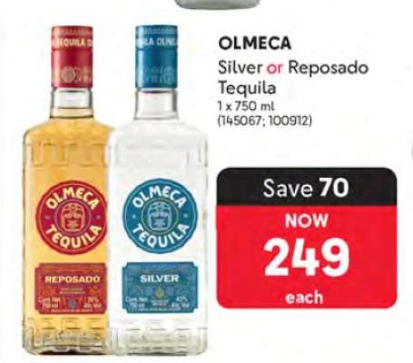 OLMECA Silver or Reposado Tequila