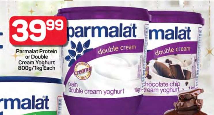 Parmalat Protein or Double Cream Yoghurt