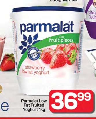 Parmalat Low Fat Fruited Yoghurt 1kg