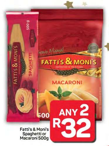 Fatti's & Moni's Spaghetti or Macaroni 500g