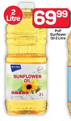 PnP Sunflower Oil 2 Litre