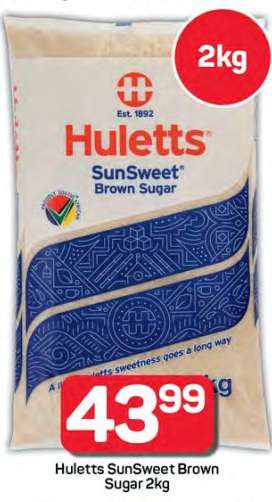 Huletts SunSweet
Brown Sugar 2kg