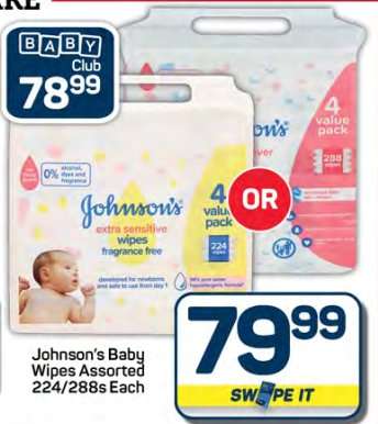 Johnson's Baby Wipes Assorted