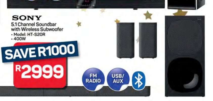 SONY 5.1-Channel Soundbar with Wireless Subwoofer