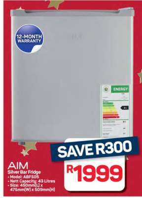 AIM Silver Bar Fridge