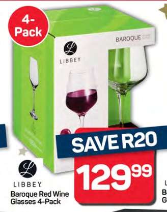 Libbey Baroque Red Wine Glasses 4-Pack