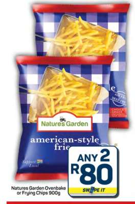 Natures Garden Ovenbake or Frying Chips 900g