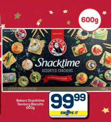 Bakers Snacktime Savoury Biscuits 600g