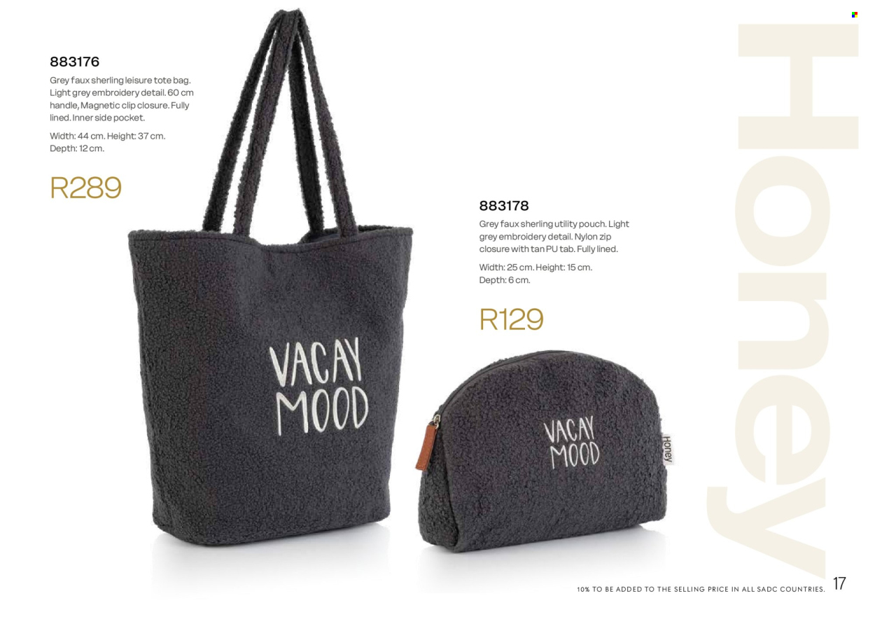 Honey specials. Page 19