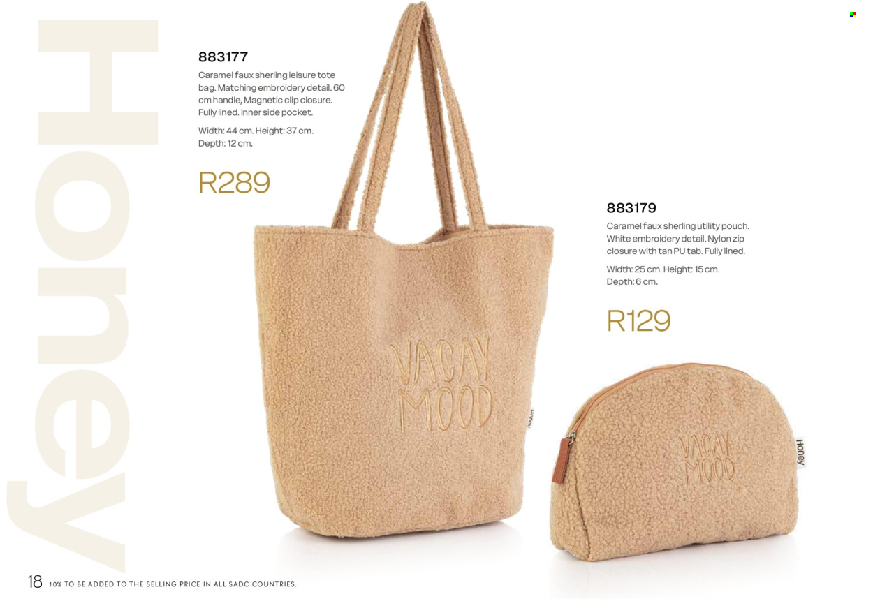 Honey specials. Page 20