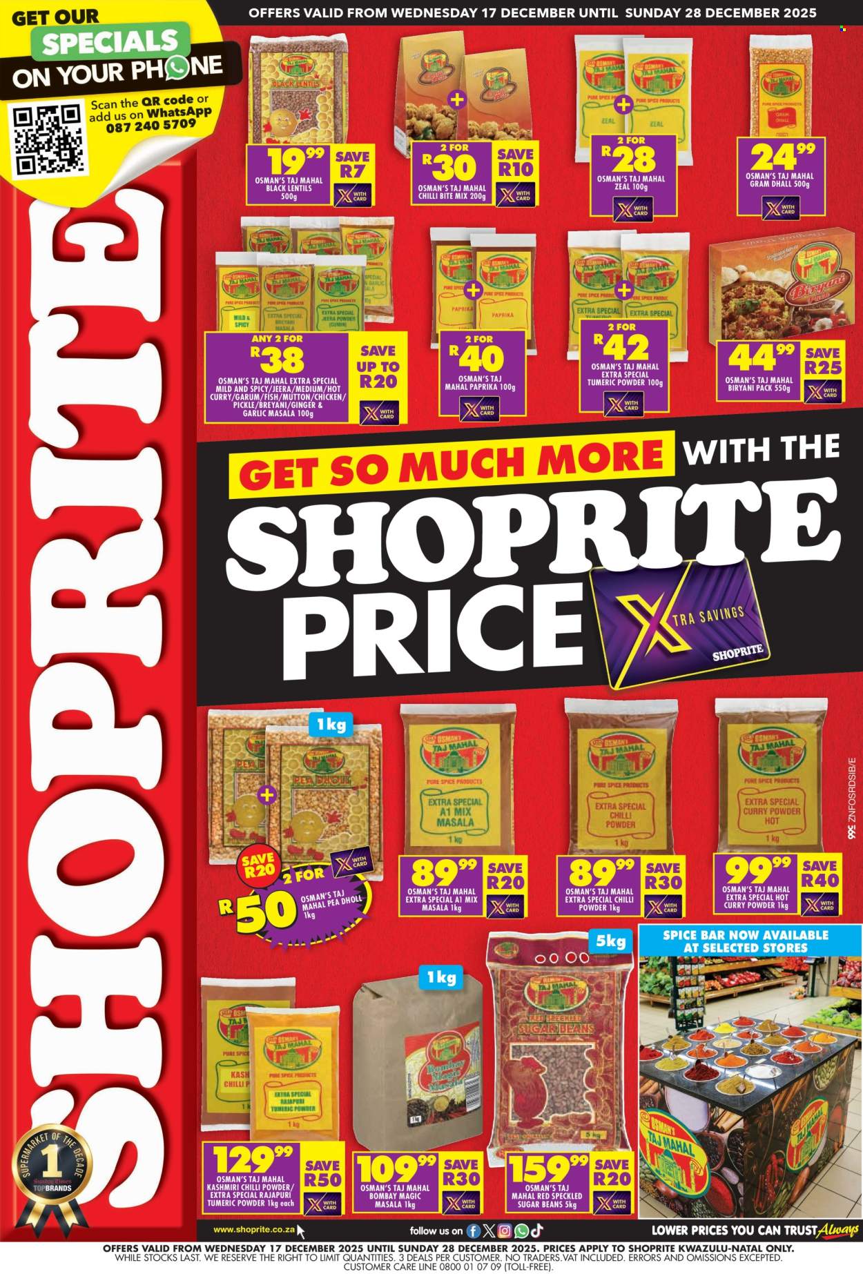 Shoprite specials - 17/12/2025 - 28/12/2025. Page 1