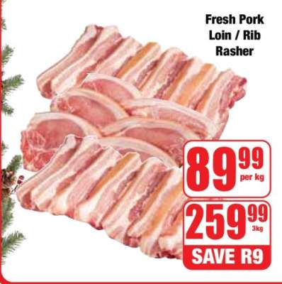 Fresh Pork Loin / Rib Rasher
